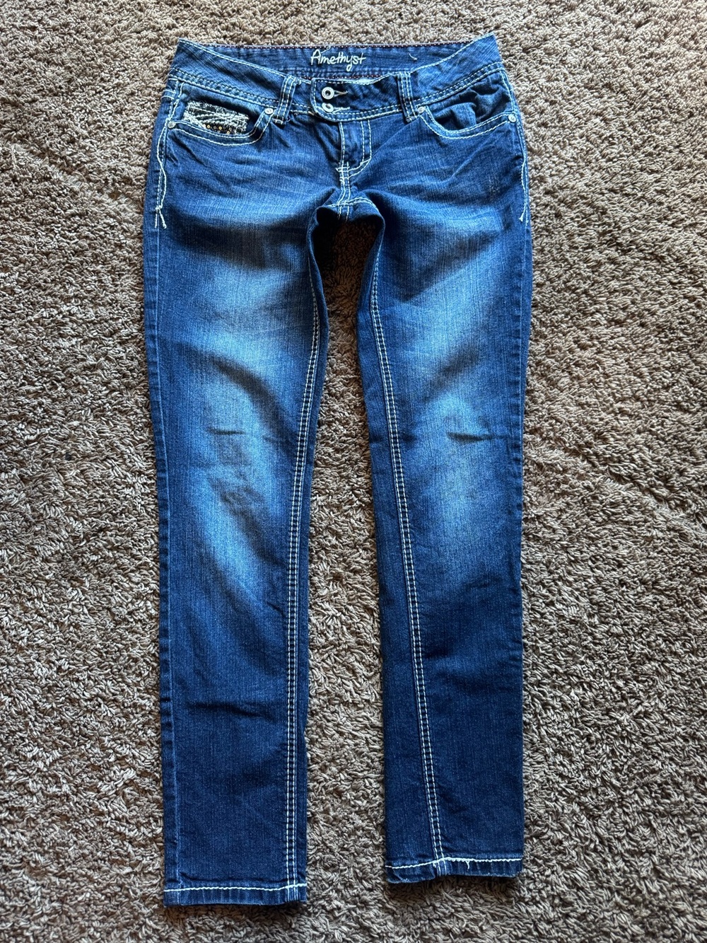 Amethyst Jeans Dark Blue Skinny Stretch Denim